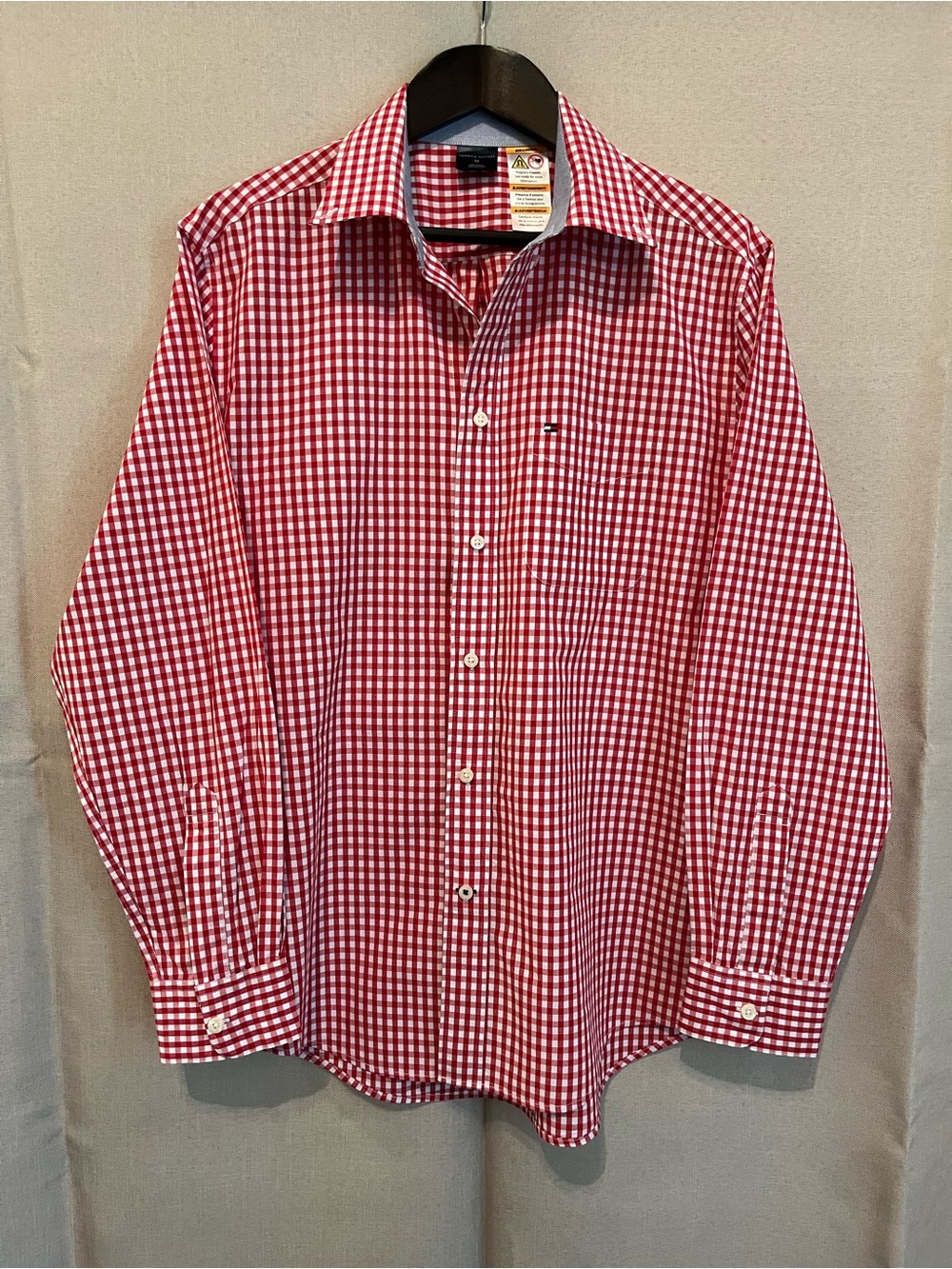 Tommy Hilfiger Adaptive Gingham Magnetic Shirt Men’s M